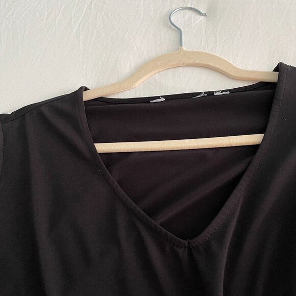 QVC Black 3/4 Sleeve Top 2X - Picture 5 of 8